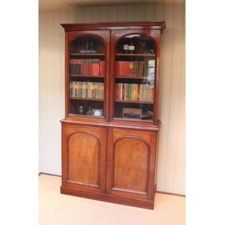 Englisches antikes Mahagoni Bookcase, Mahagoni Massivholz, 1880
