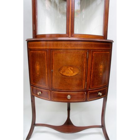 Edwardianische englische antike Vitrinen, Mahagoni, um 1900