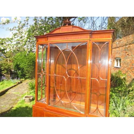 Edwardianische Original antike Mahagoni Vitrine 1900