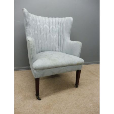 Edwardianischer antiker Porters Stuhl, weiß, 1900