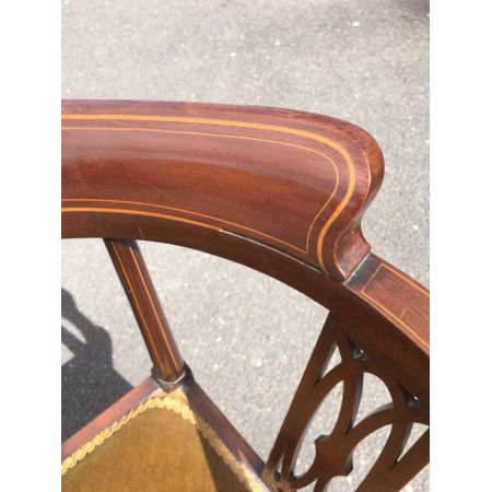 Antiker Edwardianischer Eckstuhl, um 1900, Mahagoni