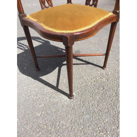 Antiker Edwardianischer Eckstuhl, um 1900, Mahagoni