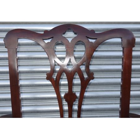 Set von 8 Chippendale-Stil Esszimmerstühlen, Mahagoni, 1910