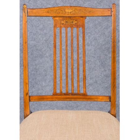 Britisches antikes Set 4 Esszimmerstühle, 1900, Palisander