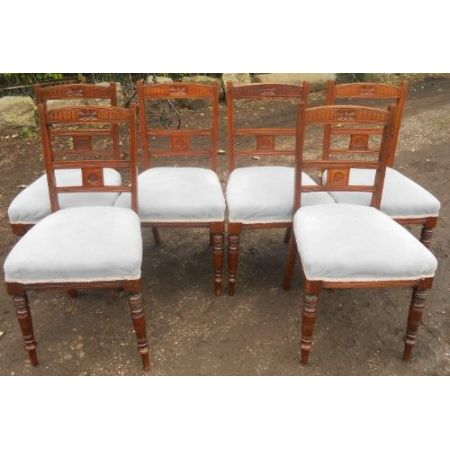 Antikes Set Esszimmerstühle, Edwardian 1900, Mahagoni