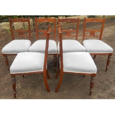 Antikes Set Esszimmerstühle, Edwardian 1900, Mahagoni