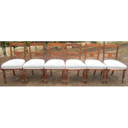 Antikes Set Esszimmerstühle, Edwardian 1900, Mahagoni