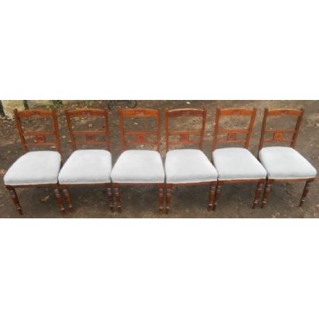 Antikes Set Esszimmerstühle, Edwardian 1900, Mahagoni