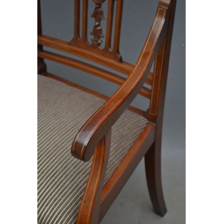 Edwardianische original antike Mahagoni Esszimmerstühle 6 Stk.