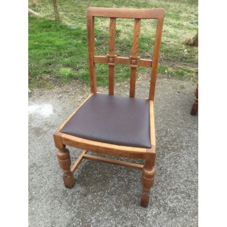 Eichenesszimmerstühle 12er-Set, Edwardian um 1900