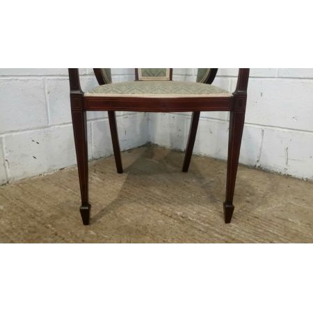 Antiker Edwardian Mahagoni Bibliotheksstuhl, Original 1900