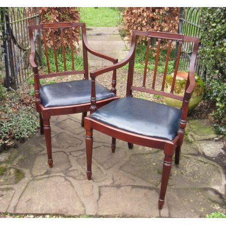 Antikes Paar Mahagoni Armchairs, Mahagoni Massivholz, 1910