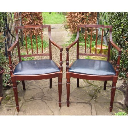 Antikes Paar Mahagoni Armchairs, Mahagoni Massivholz, 1910