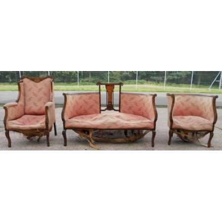 Antikes Edwardian 7teiliges Set, um 1900, Mahagoni