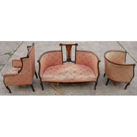 Antikes Edwardian 7teiliges Set, um 1900, Mahagoni