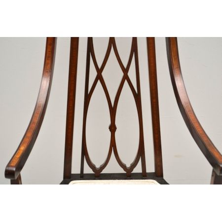 Antiker Edwardian Mahagoni Armlehnenstuhl, 1890