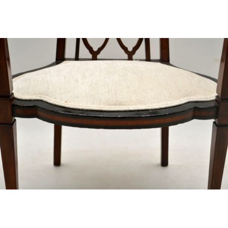 Antiker Edwardian Mahagoni Armlehnenstuhl, 1890