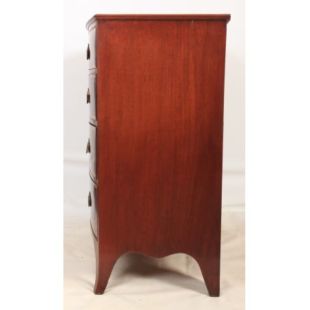 Original englische Regency Mahagoni Kommode massiv mit gebogener Front 