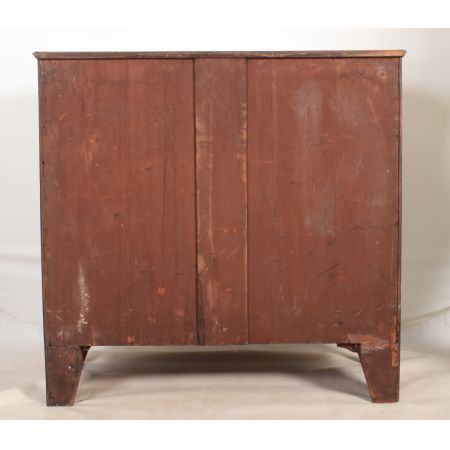 Original englische Regency Mahagoni Kommode massiv mit gebogener Front 