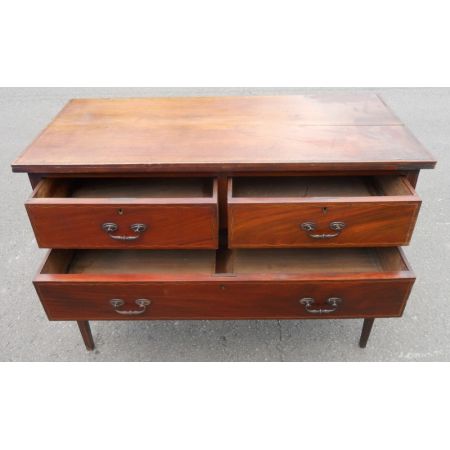 Edwardianische englische Massivholz Mahagoni Kommode original antik Intarsien 1900