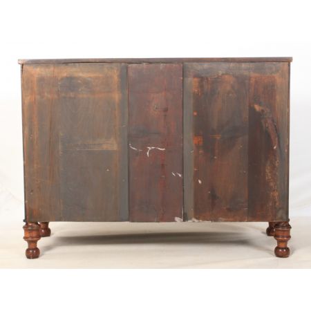 Schöne original antike Regency Bogen Kommode Massives Mahagoni 1810