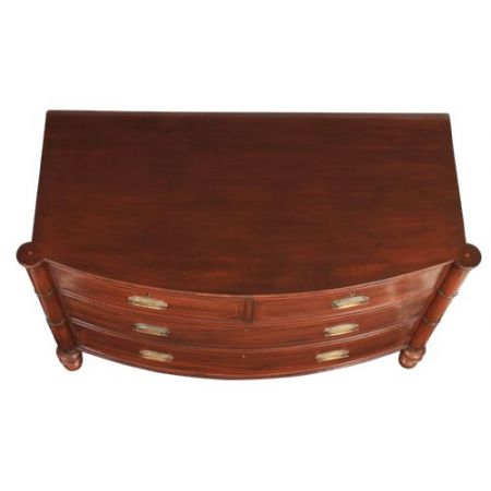 Schöne original antike Regency Bogen Kommode Massives Mahagoni 1810