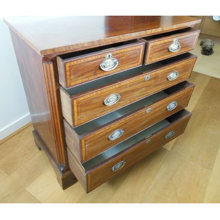 Schöne antike englische Regency Kommode Mahagoni Massiv original 1850