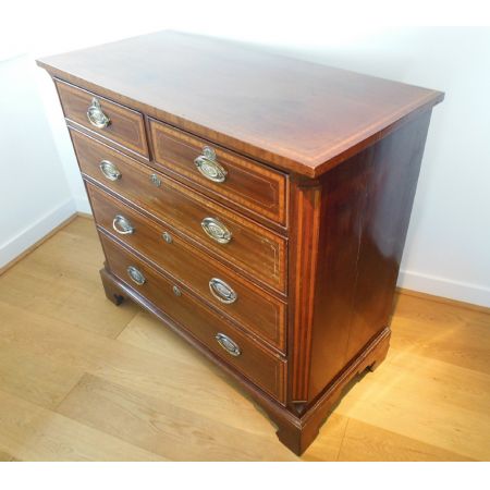 Schöne antike englische Regency Kommode Mahagoni Massiv original 1850