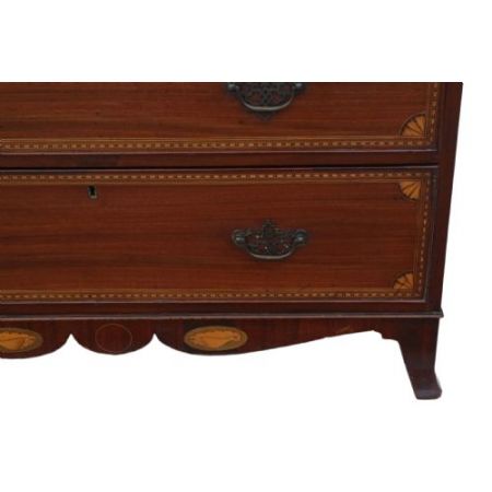 Georgische original antike englische Massivholz Mahagoni Kommode 1800