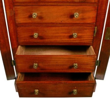 Kleine original viktorianische massive Mahagoni Wellington Kommode 1890