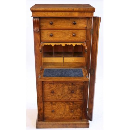 Viktorianischer original antiker Walnuss Sekretär Kommode massiv 1890