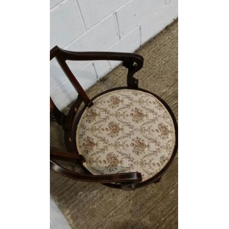 Antiker original edwardianischer massiver Mahagoni Salonstuhl Stuhl 1900