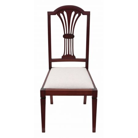 Antike original edwardianische Mahagoni Esszimmerstühle massiv 4 Stück 1910