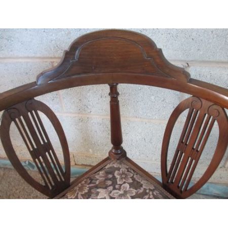 Edwardianischer original antiker massiver Mahagoni Stuhl Eckstuhl 1890