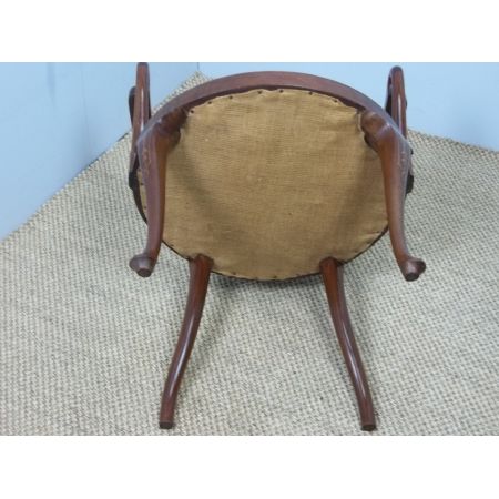 Antiker edwardianischer Mahagoni Bürosessel Bürostuhl Stuhl Original massiv 1900