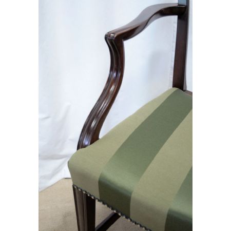 Sechs original antike edwardianische Esszimmerstühle aus Mahagoni massiv Hepplewhite 1890