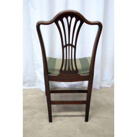 Sechs original antike edwardianische Esszimmerstühle aus Mahagoni massiv Hepplewhite 1890