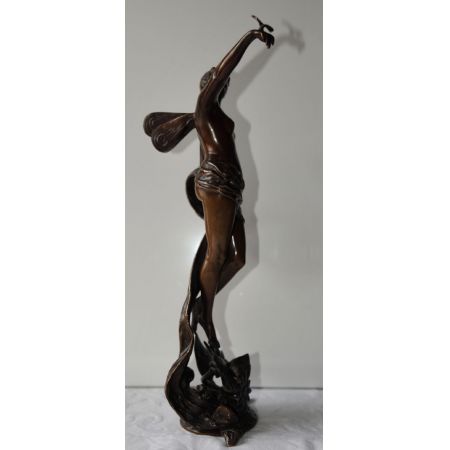 Französischer Jugendstil Bronze von Franz Rosse 1893