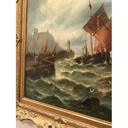 Britisches original Marine Ölgemälde von George Callow