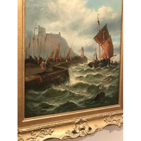 Britisches original Marine Ölgemälde von George Callow