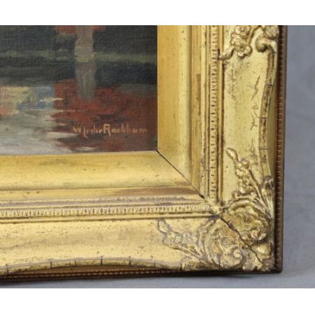 Paar Antike Norwich Ölgemälde, Lesley Rackham, 1920