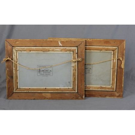 Paar Antike Norwich Ölgemälde, Lesley Rackham, 1920