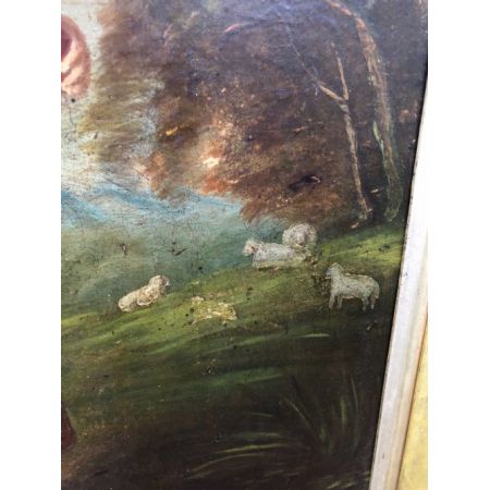 Erstaunliches Ölgemälde auf Leinwand, Kopie von Gainsboroughs "Lavinia das Milchmädchen", Original 19. Jahrhundert