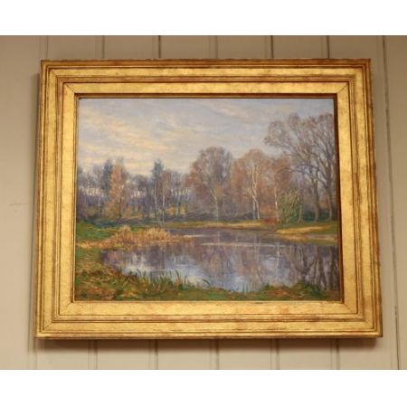 Ölmalerei auf Leinwand, von Augustus William Enness, England 1920