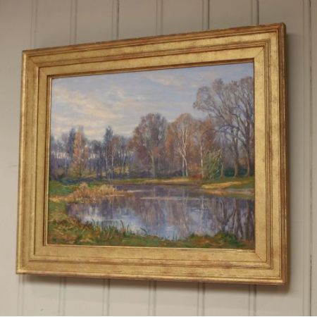 Ölmalerei auf Leinwand, von Augustus William Enness, England 1920