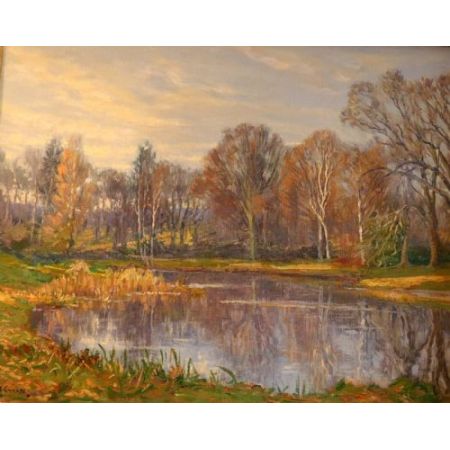 Ölmalerei auf Leinwand, von Augustus William Enness, England 1920