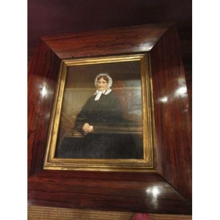 Viktorianisches antikes Ölgemälde auf Leinwand, Portrait einer Dame, 1880