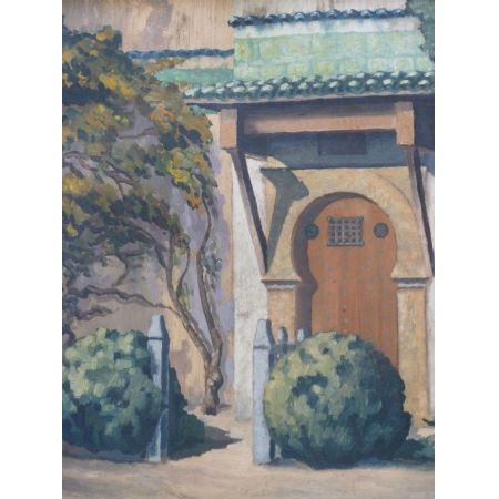 Original algerisches Ölgemälde, Orientalisch, 1946