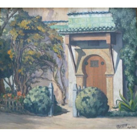 Original algerisches Ölgemälde, Orientalisch, 1946