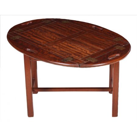 Mahagoni Butler Tablett und Stander  aus dem 19. Jahrhundert  Massivholz Original